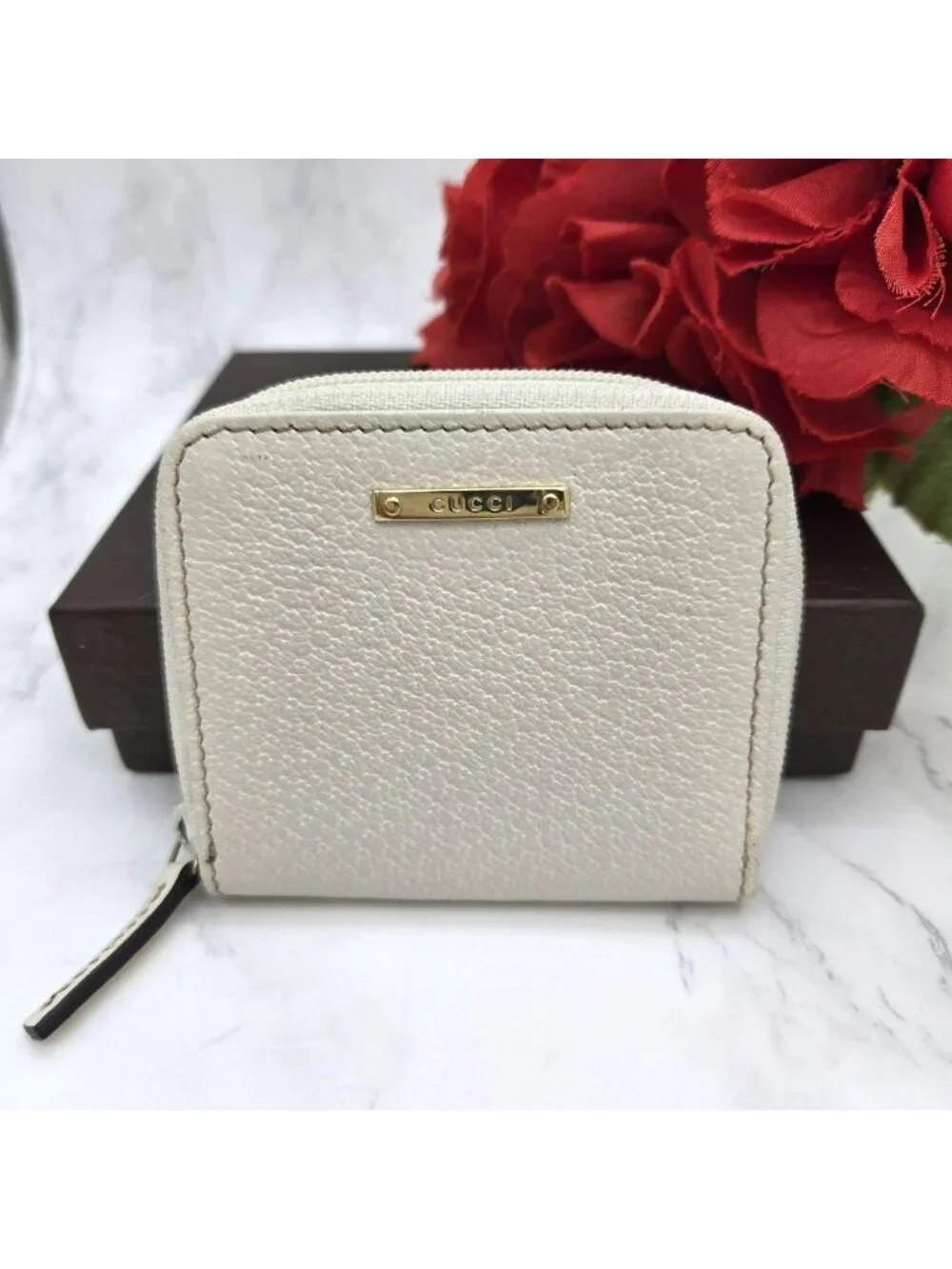 Gucci Coin Purse Wallet Flower Floral Pattern